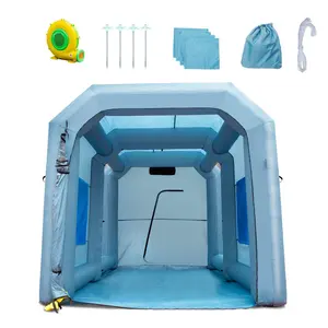VEVOR Inflatable Paint Booth,  13x10x9ft Inflatable Spray Booth, 950W High Powerful Blowers Spray Booth Tent, Car Paint Tent Air Filter System for Car Parking Tent Workstation Motorcycle Garage