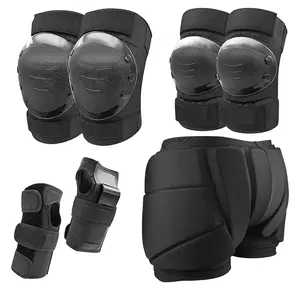SmillingDonut Helmet, Butt Pads, Wrist Guards, Knee and Elbow Pads Set For Skateboarding