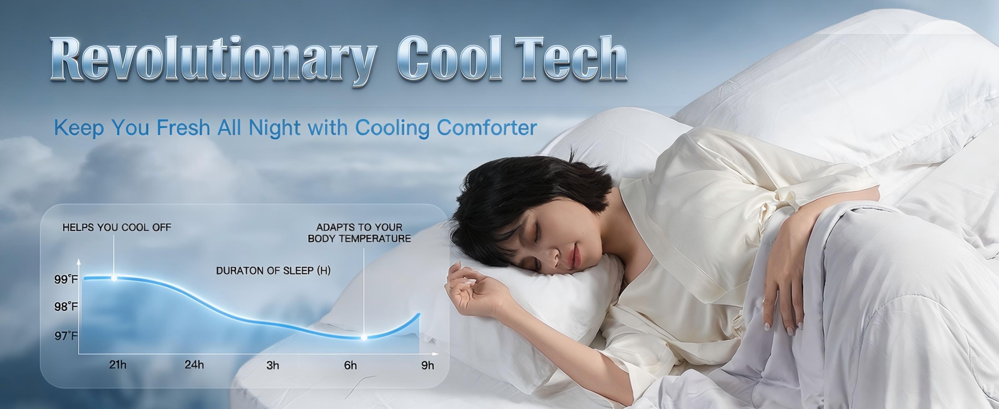 Macinso Cooling Comforter - King Size, Q-Max>0.5 Arc-Chill, Reversible Grey Silky Satin, Lightweight Breathable Summer Quilt for Hot Sleepers (Night Sweats Relief), Pet-Friendly Outdoor Cooling Blanket