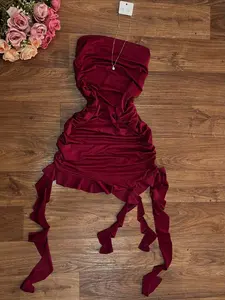 French Elegance Bodycon Solid Color Halter Dress, Asymmetric Hem Bow Design, Perfect for Parties, Beach Vacations, Music Festivals