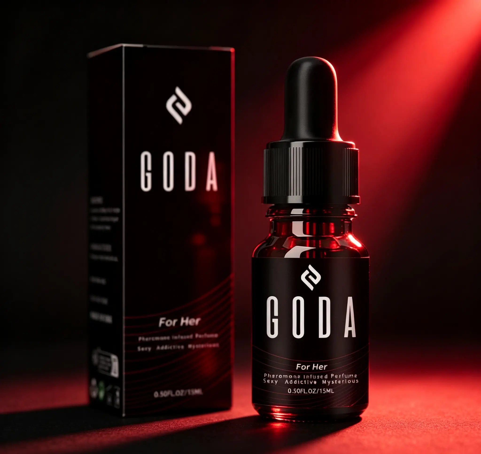 GODA For Her Pheromone Perfume Oil for Women 15ml / 0.50 Fl.Oz, Long‑Lasting Floral Fragrance with Jasmine & Rose, Sweet Spicy Aroma, Vegan Cruelty‑Free Portable Travel Perfume