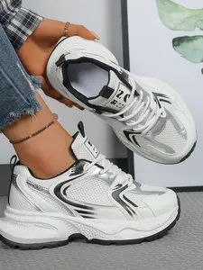 Trendy Dad Shoes 2026 Summer New Lightweight Breathable Athletic Running Shoes, Thick Sole Versatile Adult Sports Casual Shoes for Women, Fashionable Running Shoes, Athletic Running Trainers, Sporty Running Fashion, Shoe for Runners