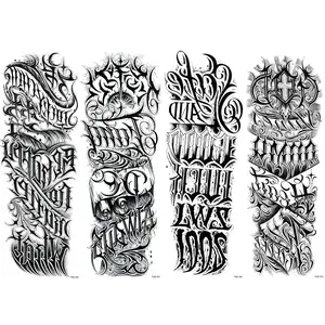 Fashion Totem Pattern Temporary Tattoo Sticker, Waterproof Body Sticker, Realistic Fake Tattoo Sticker for Arms and Thighs