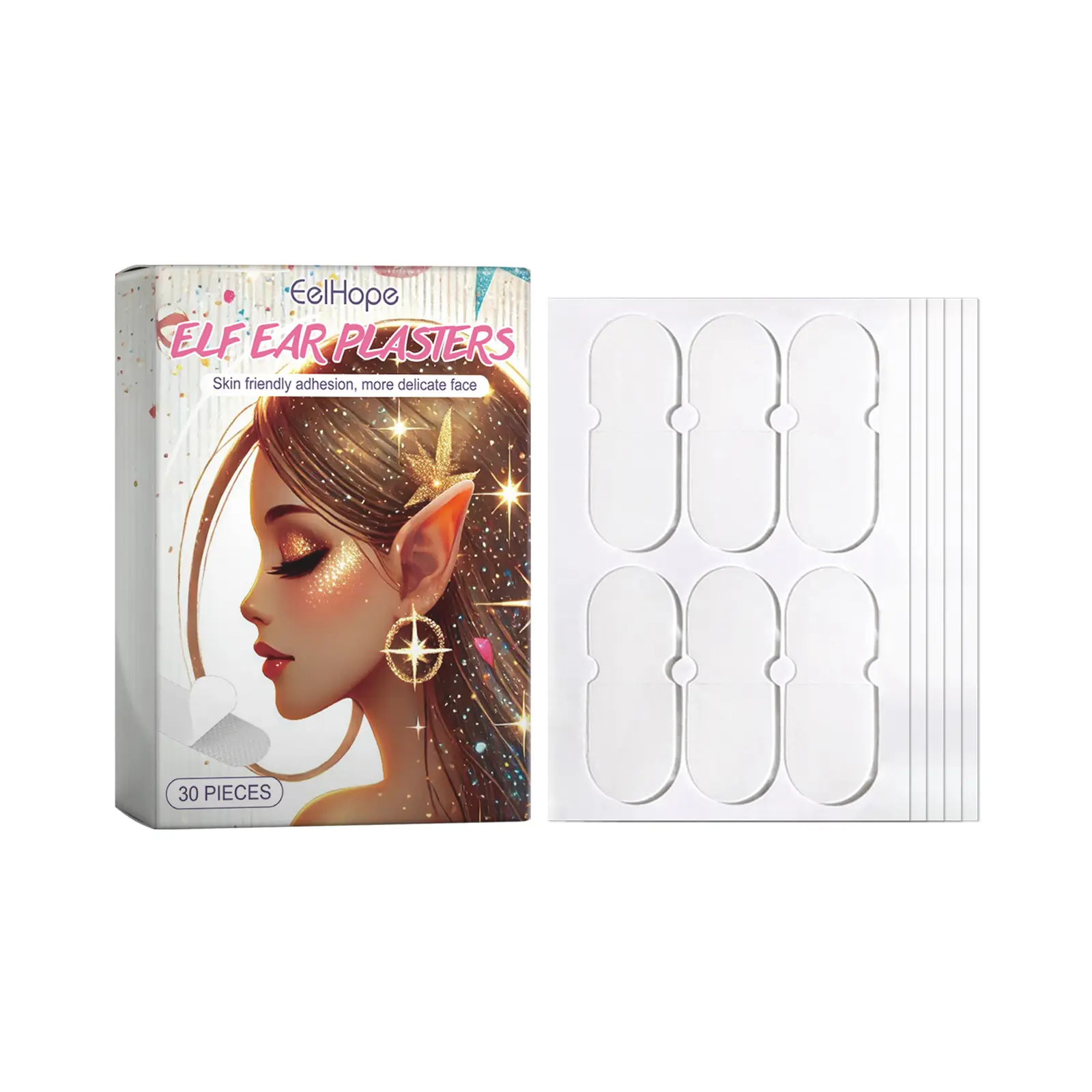 Eelhope Fairy Ear Mask, Ear Flapper Ear Invisible Comfortable Breathable Waterproof Support Ear Attachment