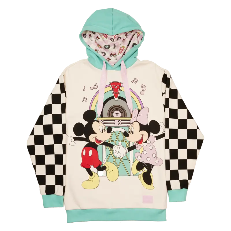 Mickey & Minnie Date Night Diner Jukebox Unisex Hoodie