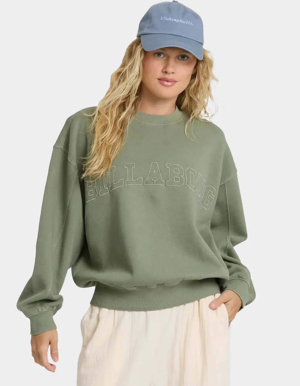BILLABONG Vibes Kendal Womens Oversized Crewneck Sweatshirt
