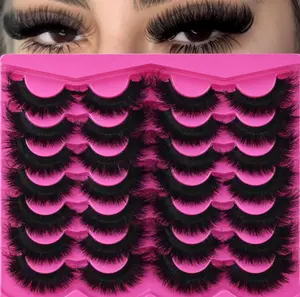 Mink Lashes Thick Lashes False Eyelashes Strip Volume Fake Eyelashes Dramatic 20MM Long Faux Soft Lashes 14 Pairs