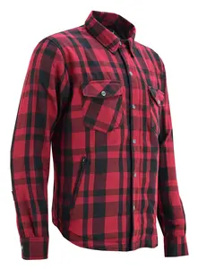 Men’s Armored Motorcycle Flannel Shirt, Armor Reinforced with Kevlar by DuPont