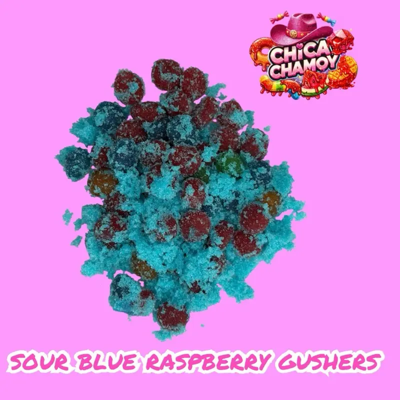 Sour blue raspberry gushers