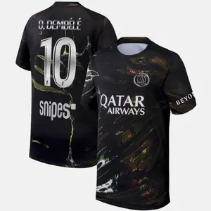 Unisex Soccer/Football Paris Saint-Germain Club O.Dembélé #10 2025/26 Night Edition Stadium Replica Jersey - Black IKP