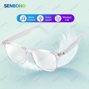 SENBONO Smart Glasses, Smart Audio Glasses, Bluetooth-compatible Compatible, Surround Sound & Microphone, Perfect Gift for Beach Vacations, Travel, Shopping, Music Lovers, Wearable Devices, Wireless Smart Glasses