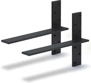 Free Hanging Countertop Support Bracket 18" Lx2.5 W 2 Pack  Floating Wall Bracket 3/8" Thick Heavy Duty Shelf Bracket for Floating Bars,Bench Seats,Vanities