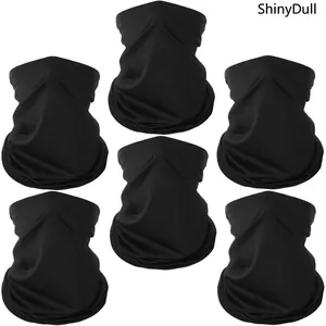 Unisex 6-Pack Neck Gaiter Face Mask, Breathable Windproof UV Protection Headwear, Moisture-Wicking Seamless Fit for All-Season Outdoor Sports