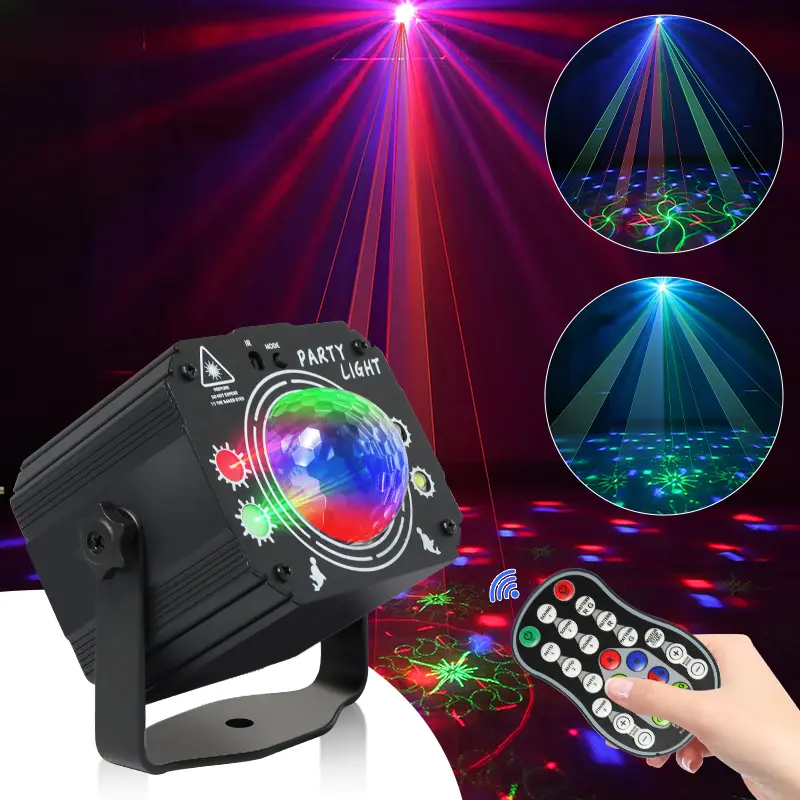Flashback Events 3 in 1 USB Powered Disco Ball Laser and LED Strobe Party Light w Remote, Sound Activated Party Light for Home, KTV, Bar, Stage, Birthday, Halloween, Xmas, Rave Parties, House Parties, Rave light, Strobe Light Module, Rgb Lighting