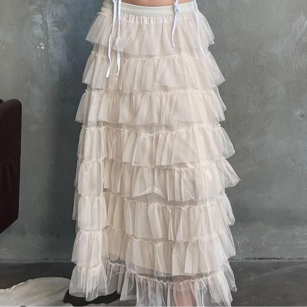 Dessin Studio - Waterfall Maxi Skirt - Statement - Layering - Tutu - Elastic waist