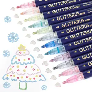 Glitterus Outline Shimmer Markers, Glitter Metallic Gel Pens for Coloring, Tween Teen Girl Christmas/Birthday Gifts Trendy Stuff, Cool Fun Art Crafts School Journaling Supplies for Kids Girls Ages, TikTokShopDealsforYouDays, SummerWins