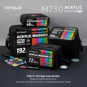 Languo Large Capacity Liquid Acrylic Markers, Art Set for Kids, Layerable Watercolor Pens for Students, Ideal for Creative Projects