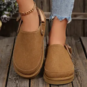 Women's Closed-Toe Mule Sandals Adjustable Strap Comfortable Casual Indoor Outdoor Shoes Slip On Mules Footwear