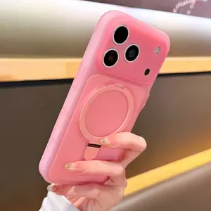 Summer Jelly Ice Cream Skin Sensation Liquid Silicone Support Shockproof Protection Cellphone Phone Case Cover Suitable for iPhone 17, 16, 15, 14, Pro Max Dopamine Macaron Simple Solid Color Protective Phone Case for Men and Women