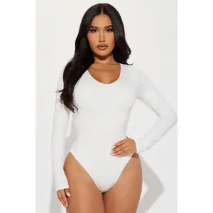 Myra Double Lined Bodysuit - White