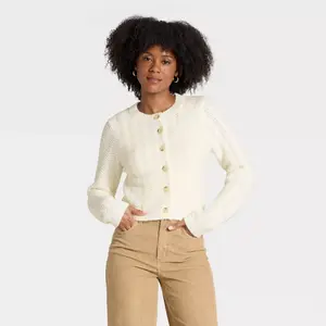 Women's Lace Stitch Cardigan Sweater - Universal Thread