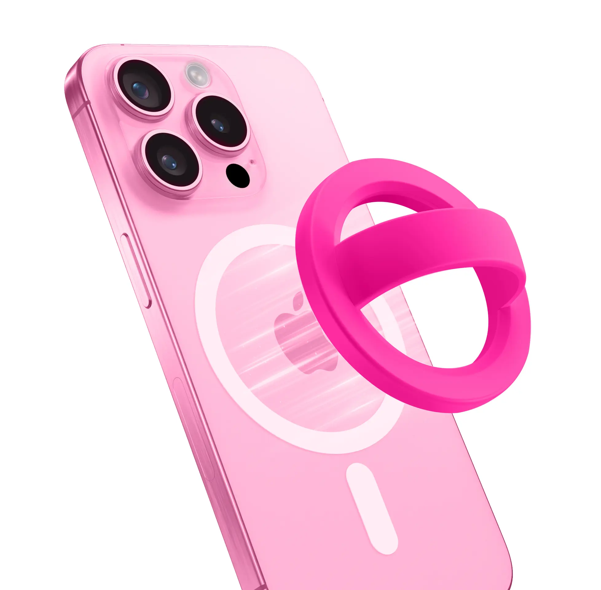 Magnetic Phone Grip Detachable Phone Holder, Silicone Soft MagSafe Loop Grips Accessories Smartphone Mount Cellphone Stand