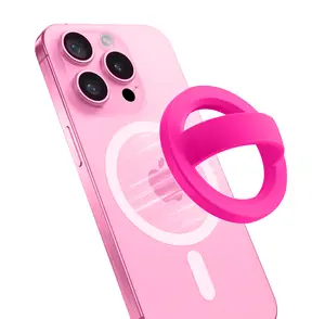 Magnetic Phone Grip Detachable Phone Holder, Silicone Soft MagSafe Loop Grips Accessories Smartphone Mount Cellphone Stand