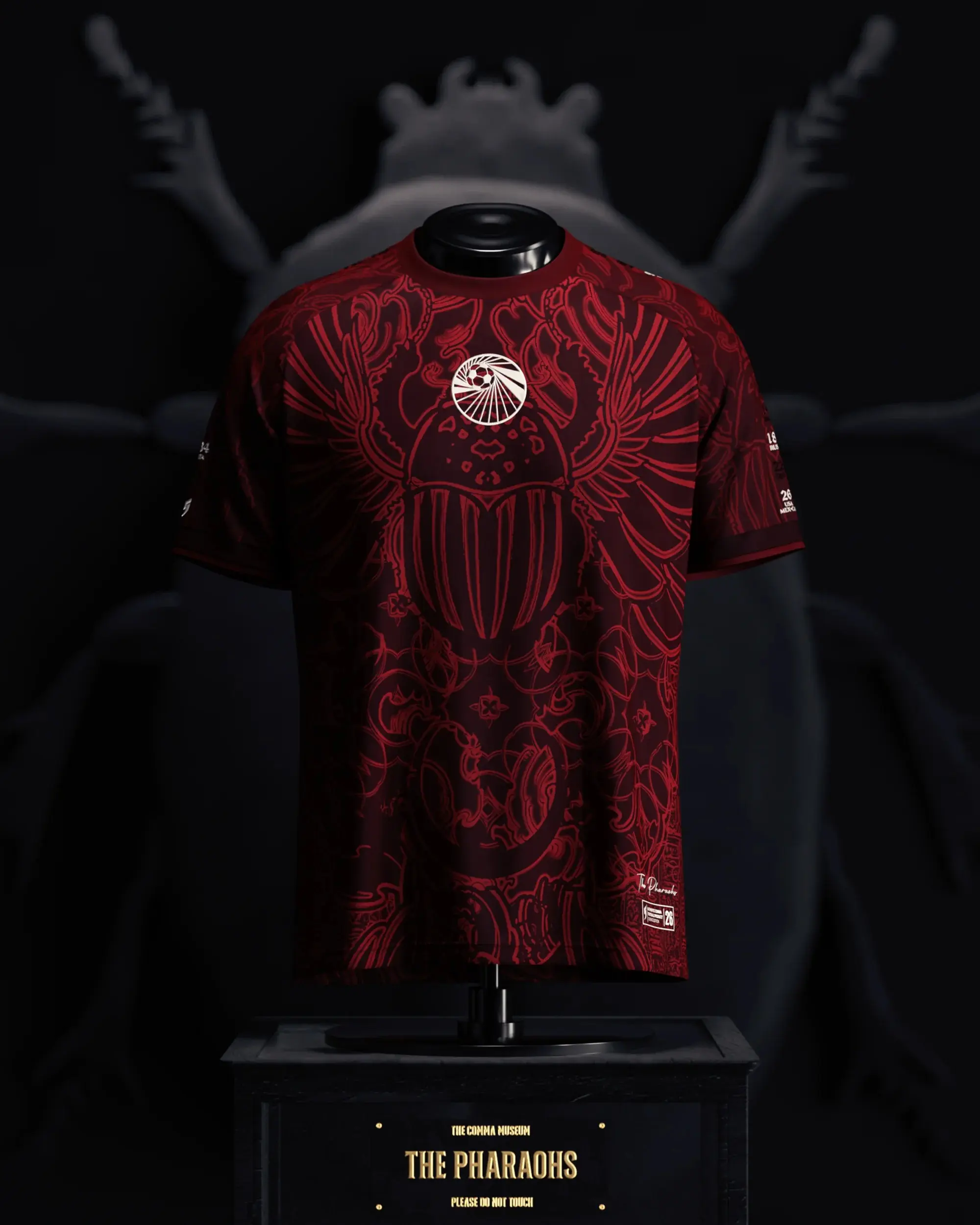 Egypt Heritage Jersey (2026.WC Edition) Full Size - Exclusively for Egyptian fans - Premium Embroidered Crest, High-Quality Breathable Cotton, Moisture-Wicking, Lightweight & Comfortable All-Day Wear
