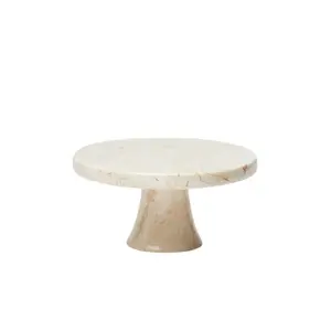 Small Marble Cake Stand in White