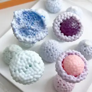 Crunchy Bead Knit Squishy Ball | Satisfying ASMR Fidget Toy - Stress Relief & Anxiety Sensory Toy for Kids & Adults