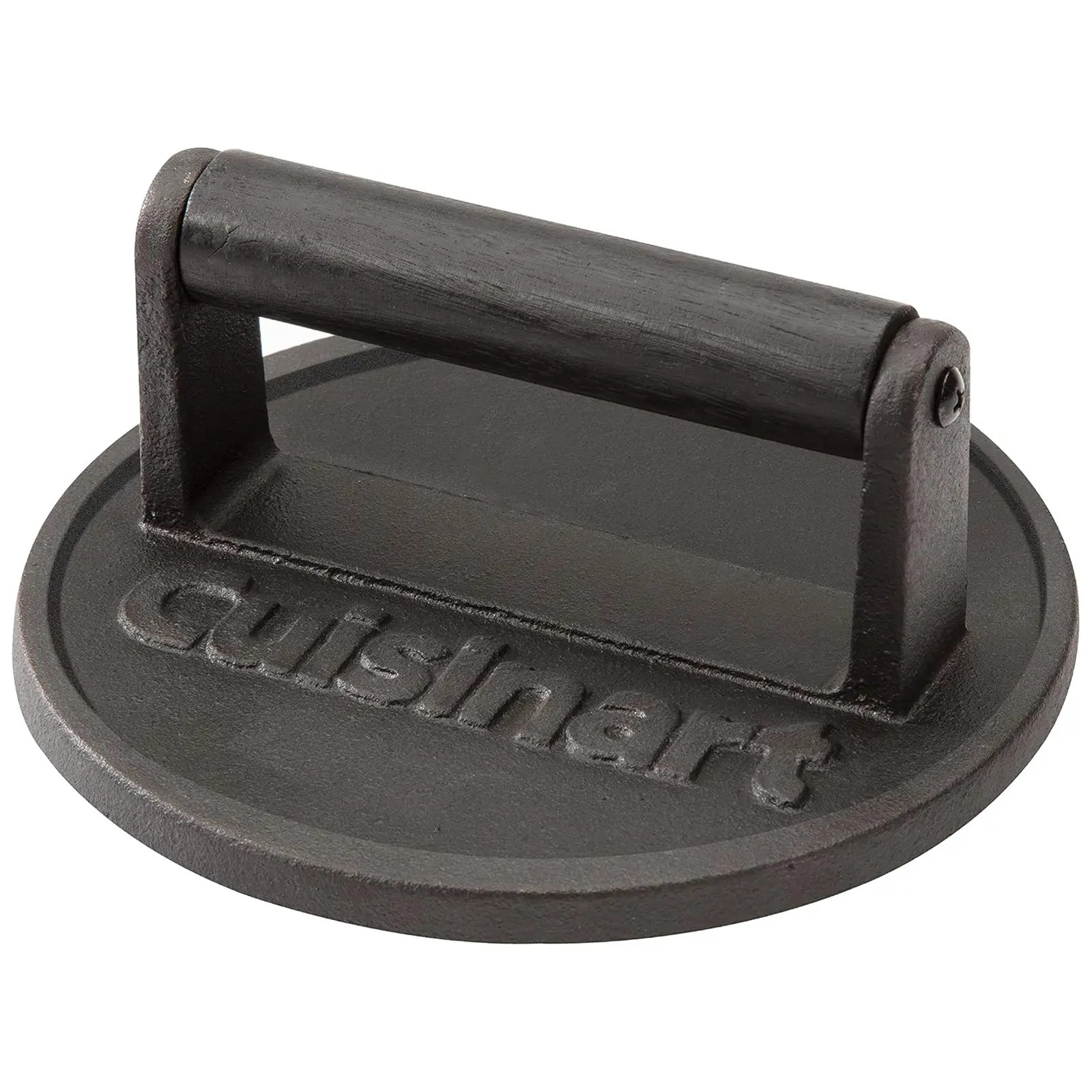 Cuisinart Smash Burger Press, Cast Iron, 6.5" Round Burger Smasher | Hamburger press with round flat edge for crispy carmelization, the go-to grill press for indoor and outdoor cooking