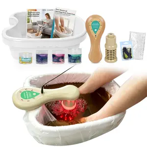 New Model Ionic Foot Soaker with Chromatherapy Rainbow Light, Wrist Band, Enhanced Array, 3 Packs Epsom Salt – At-Home Salon Relaxation, Massager for Tired Feet, Great Gift Choice summerwins,summerwins