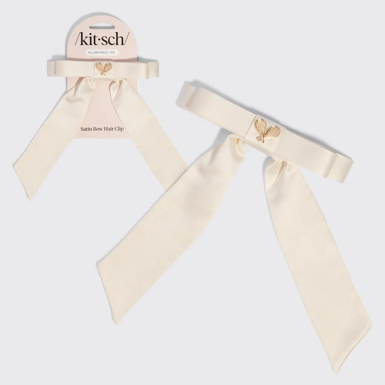 Cream Satin Bow Hair Clip Cream Satin Bow Hair Clip