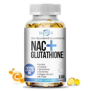 Daitea NAC + Glutathione Health Supplement, Supports Liver Health, Supports Skin Health,120 Capsules Vitamins Healthcare