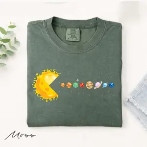 Comfort Colors Solar System Shirt, Space Lover, Funny Astro Tee, Artemis Inspired Gift