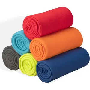 Bulk Pack of 6 Cozy Fleece Throw Blankets 50x60 Warm Soft Lightweight Breathable Pet-Friendly for Deco Bed Sofa Kids Wedding Gifts Camping Assorted