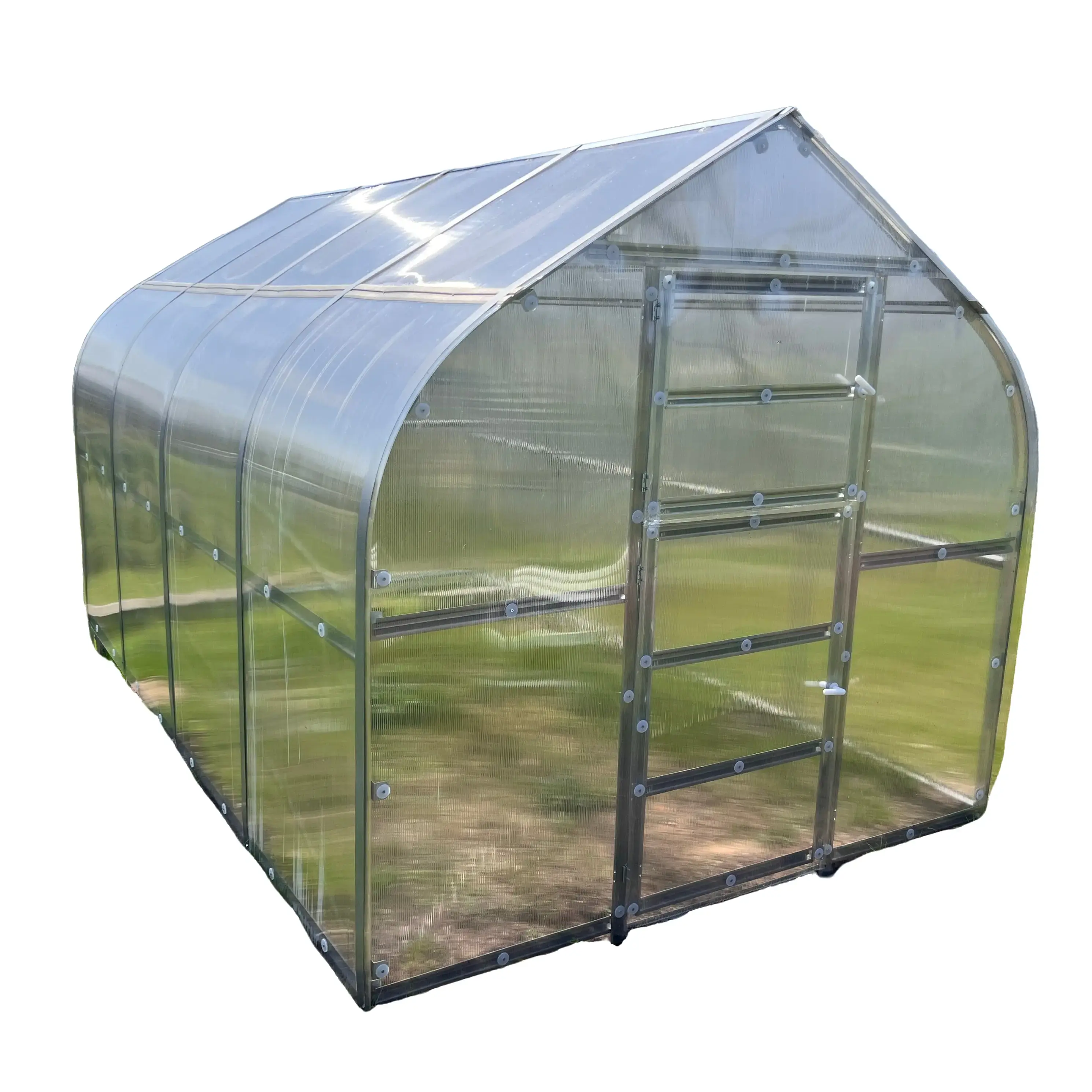 Arrow Heavy-Duty Steel Frame Greenhouse - Weather-Resistant Outdoor Garden Shelter for Year-Round Growing with 3.07" Galvanized Pipe Frame & 5-Year Polycarbonate Panel Warranty
