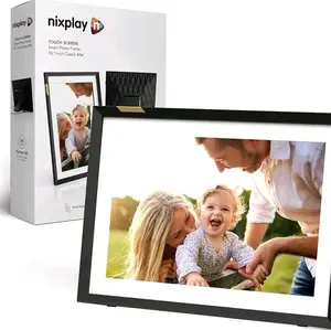 Nixplay 10.1" Touch Screen Digital Picture Photo Album with Frame 720p WiFi Connected Auto Rotate WXGA HD Display for iPhone Android & Desktop
