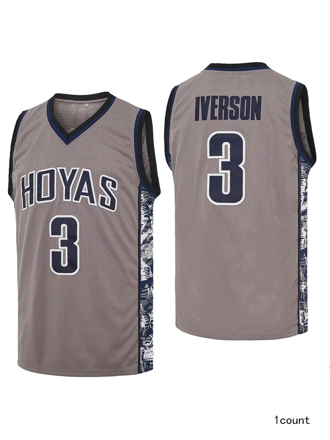 Men's #3 Ivenson 90s Hip Hop Polyester Quick Dry Moisture Wicking Breathable XL Basketball Jersey, Professional Sports Athletic Top with Embroidery