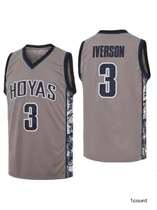 Men's #3 Ivenson  90s Hip Hop Basketball Jersey Embroidery
