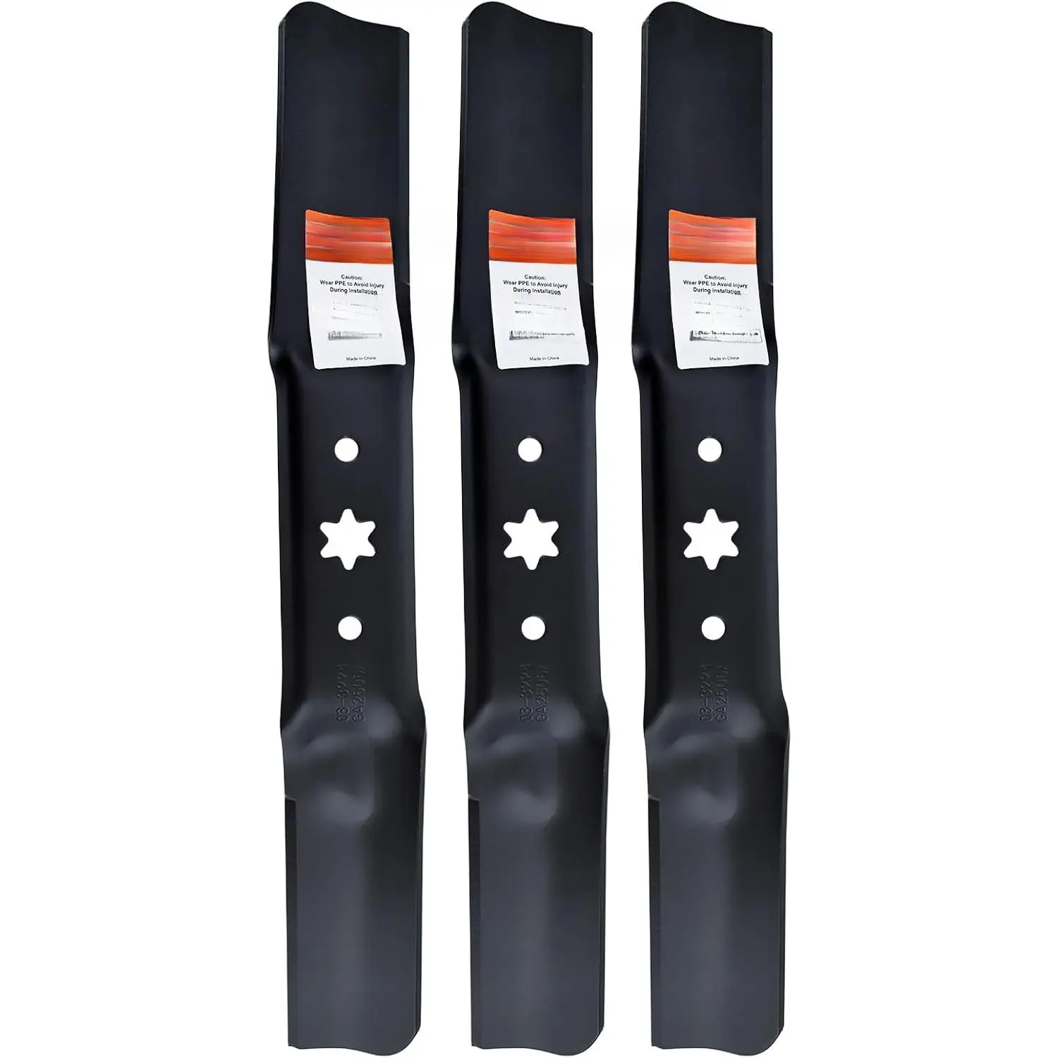 High Lift Mower Blades 6-Point Star Set for Cub Cadet ZT1 54 inch Cutting Deck Lawn Mower Models Ultima ZT2-54 XT1-54 XT2-54 RZT54 RZT L54 S54 Zero Turn Blades 942-05056-X, 54 In, Star Mount, Alloy Steel, Chromium And Molybdenum, Efficiency