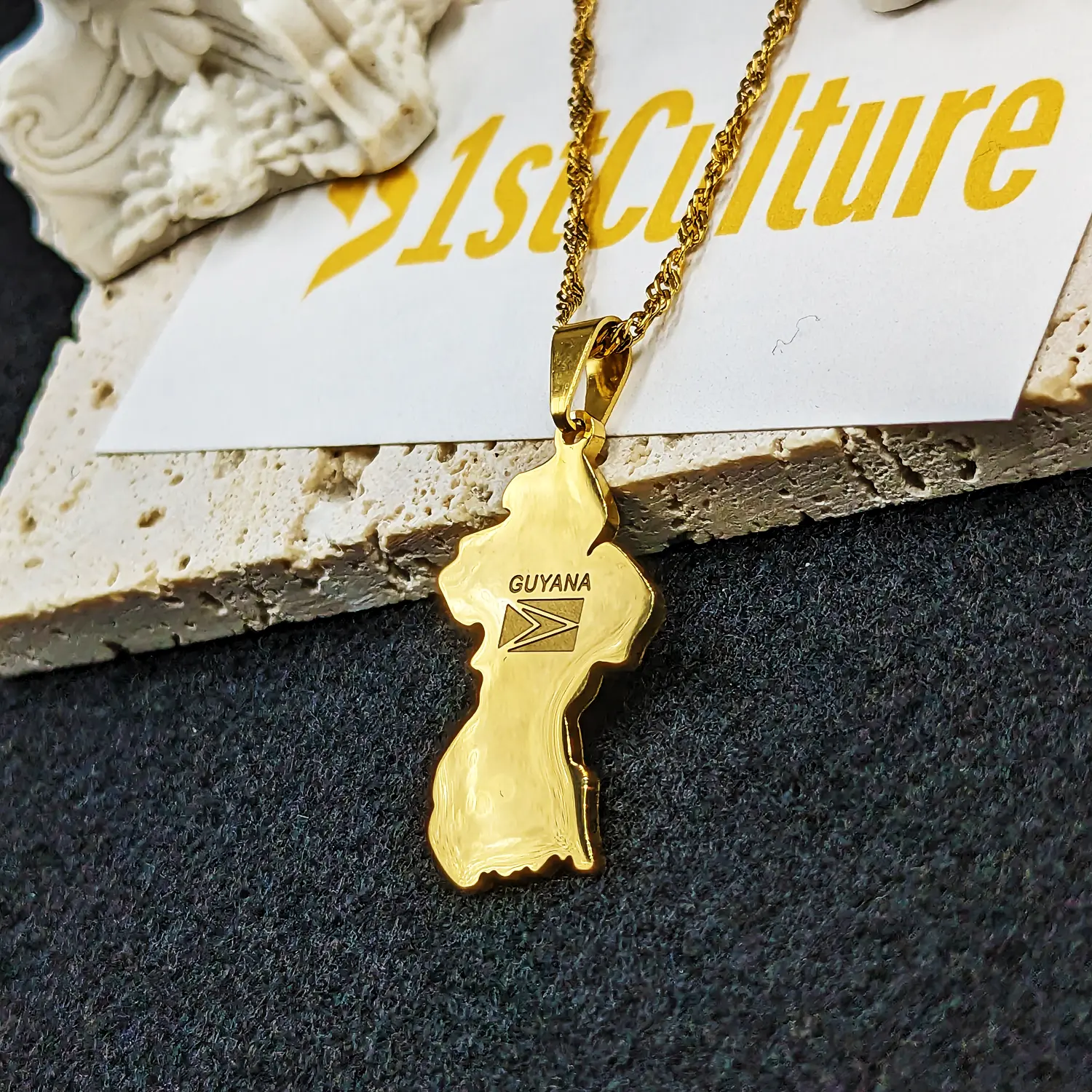 Guyana Necklace, Tshirt, Keychain, Map, Flag, Poster