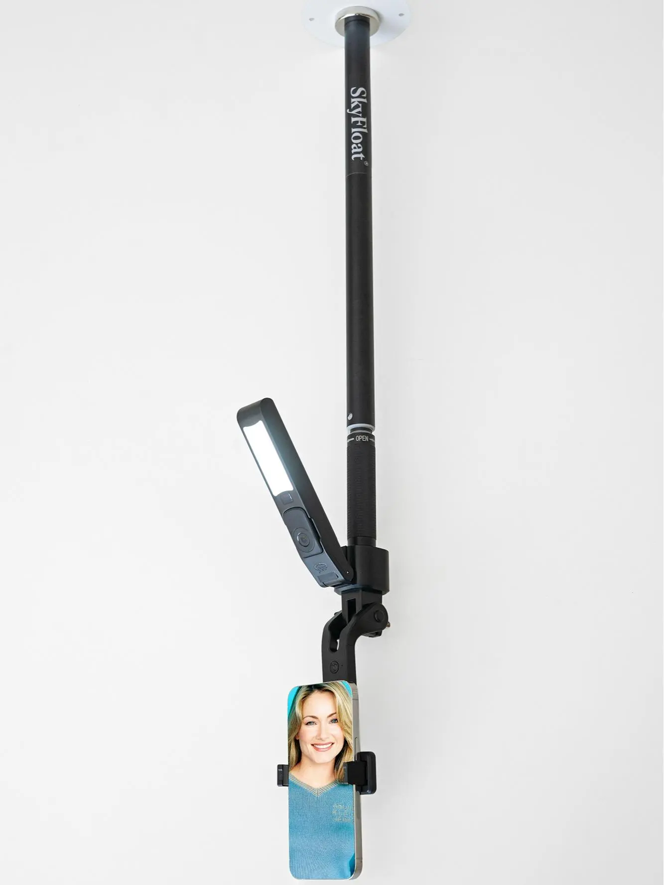 SkyFloat - Ceiling Phone Mount for Content Creators and Influencers – Magnetic, for Top-Down Video Recording for Cooking, Fitness, Tutorials & DIY