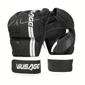 ProGrade Kickboxing Gloves for Men and Women - Fingerless MMA Gloves for Muay Thai, Sparring, and Punching with Enhanced Grip and Protection Wrist Straps Protective Gear