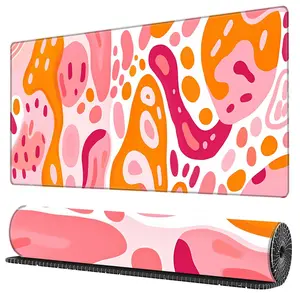 Abstract Art Pattern Mouse Pad, 1 Count Rectangle Gaming Mouse Pad, Anti-slip Mousepad, Office Desk Keyboard Mouse Mat for Home Office Game Room Desk