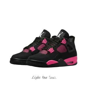 Black & Hot Pink Suede-Mesh Mid-Top Sneakers, Retro Basketball Style, Bold Streetwear Footwear for Statement Outfits