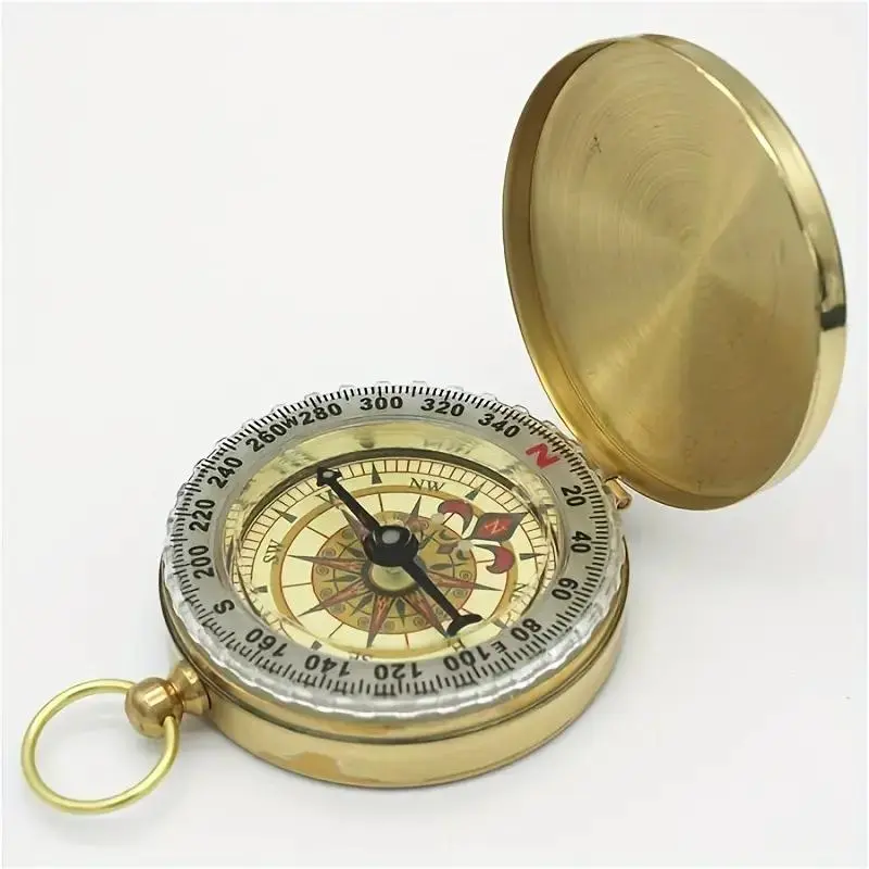 Compass with Night Light Function, 1 Count Waterproof Compass Box, Outdoor Camping & Hiking Equipment, Outdoor Adventure Tool, Survival Gear, Camping Supplies, Hiking Essentials, Camping Tools
