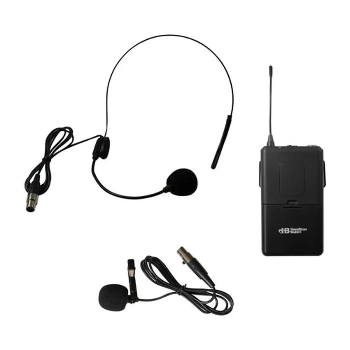 918.7 MHz Walkie Talkie Audio Gadget Belt Pack with Lapel Mic, Head-Worn Mic for Venu100A