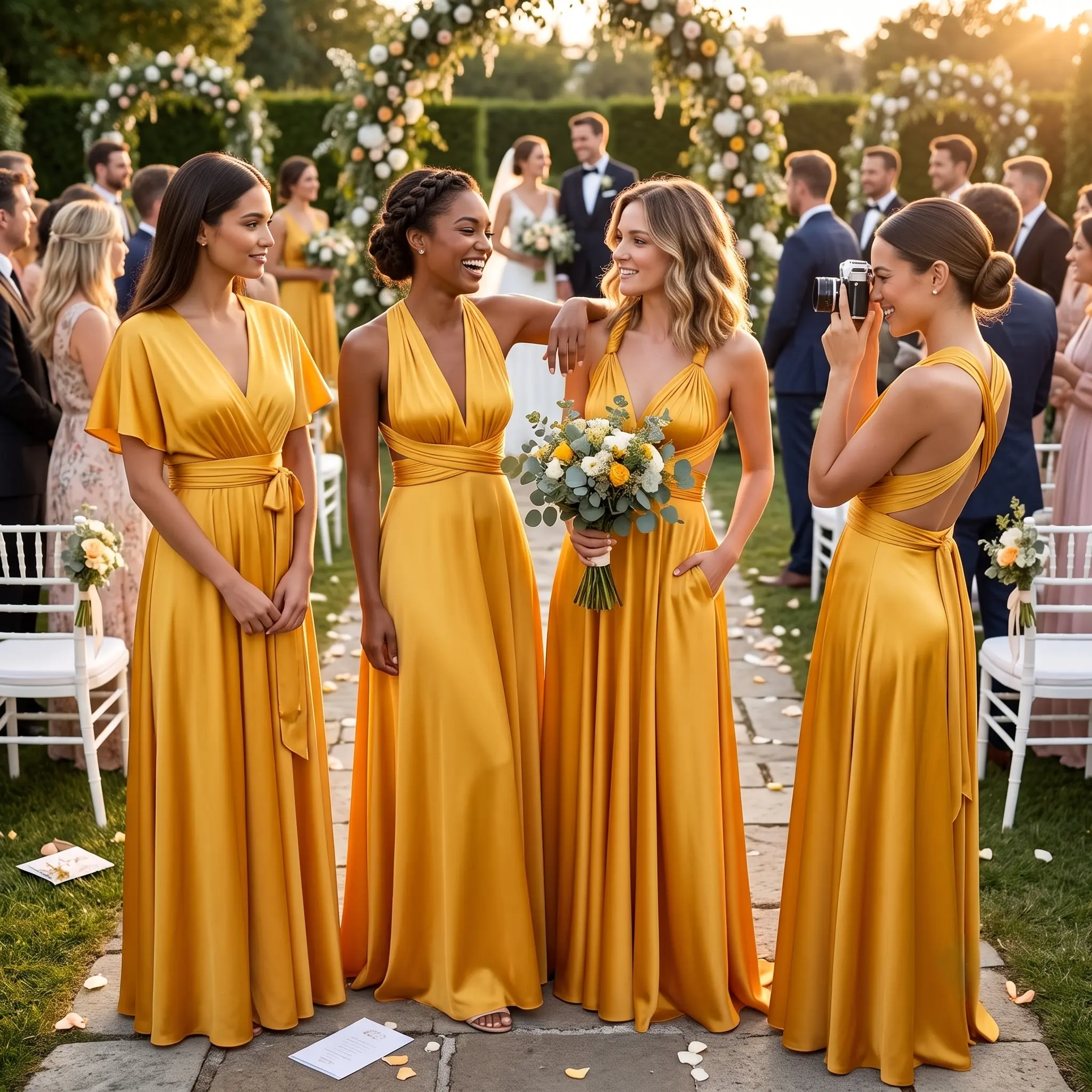 Women's Convertible Multi-Way Infinity Wrap Maxi Dress with Pockets - Soft Stretch Elegant Formal & Bridesmaid Dress