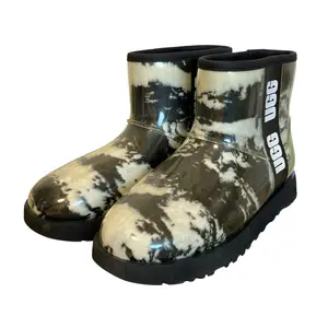 Pre-owned UGG Rubber Small Leather Goods Classic Clear Mini Marble Rain Boots